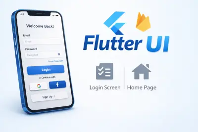 سأقوم بتصميم Flutter UI جذاب وسريع لأي تطبيق موبايل