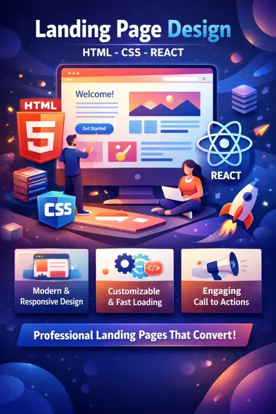 صفحة هبوط (Landing Page) احترافية