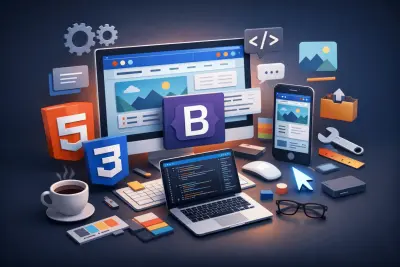 تصميم صفحات ويب ثابتة بـ HTML, CSS و Bootstrap