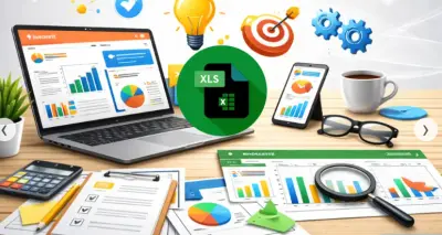 إنشاء وتصميم شيتات Excel احترافية (تنظيم بيانات – معادلات – تقارير ذكية)
