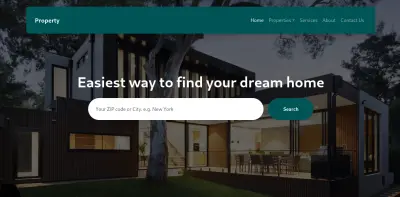 تطوير واجهة موقع عقارات (Landing Page) احترافية ومتجاوبة بالكامل