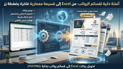تصميم وبرمجة أداة احترافية لتوليد قسائم الرواتب (Payroll Slips) آلياً من ملف Excel