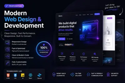 تصميم Landing Page بـ React.js