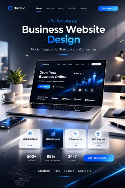 سأقوم بتصميم Landing Page احترافية سريعة ومتجاوبة بأعلى جودة