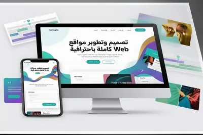 موقع Web كامل مع Animation وصور زاهية