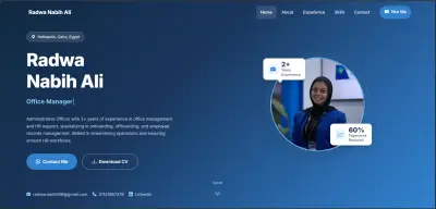 تصميم موقع بورتفوليو احترافي وحديث