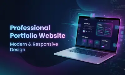 سأقوم بتصميم وتطوير موقع Portfolio احترافي يعرض أعمالك وخدماتك بشكل جذاب وحديث باستخدام أحدث تقنيات الـ Front-End. الموقع سيكون سريع، متجاوب مع جميع الأجهزة (موبايل / تابلت / كمبيوتر)، وسهل التعديل لاحقًا.