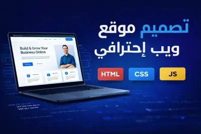 تصميم موقع ويب تفاعلي (Demo & Prototype) باستخدام HTML وCSS وJavaScript