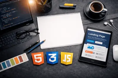 انشاء وتصميم صفحة هبوط (Landing Page) سريعة ومتجاوبة