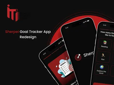 تصميم تطبيق موبايل احترافي لتتبع الأهداف (Goal Tracking App UI/UX) يساعد المستخدمين على تنظيم أهدافهم اليومية ومتابعة تقدمهم بشكل واضح وسهل.
