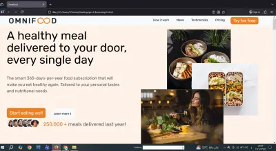 تطوير واجهة Omnifood احترافية، متجاوبة وسريعة التحميل