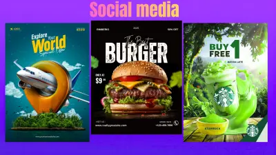 تصميم بوستات ومنشورات سوشيال ميديا