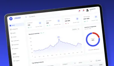 تصميم صفحة تحكم لإدارة منتج الكتروني Design dashboard