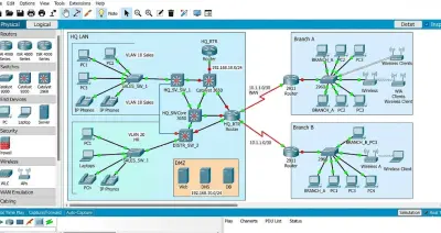 تصميم وتنفيذ شبكات Cisco Packet Tracer احترافية
