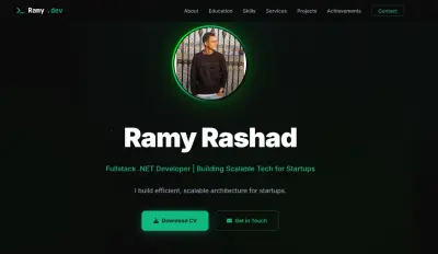 تصميم وبرمجة موقع شخصي Portfolio