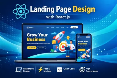 تصميم Landing Page احترافية متجاوبة باستخدام React