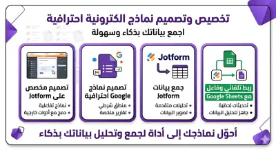 تصميم نماذج احترافية على Google Forms و JotForm تجمع بياناتك بذكاء وتنظيمها بسهولة
