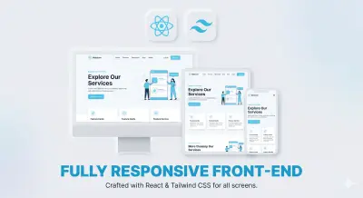 رمجة وتطوير واجهات مواقع ويب متجاوبة باستخدام React.js و Tailwind CSS