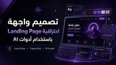 تصميم واجهة Landing Page احترافية باستخدام AI