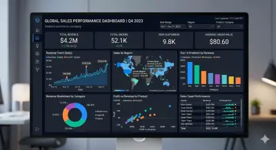 خدمة تصميم لوحة بيانات (Power BI / Tableau Dashboard) بسيطة