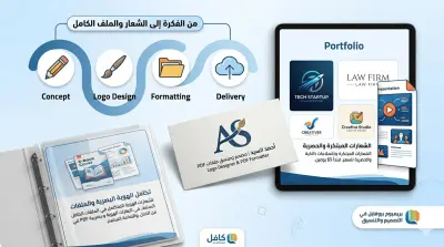 تصميم شعارات احترافية وعصرية (عربي/إنجليزي)