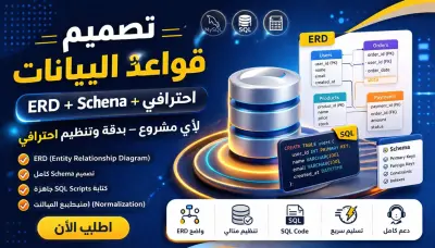 تصميم Database احترافي + ERD + Schema
