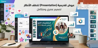 تصميم عروض تقديمية احترافية بإستخدام PowerPoint أو Canva