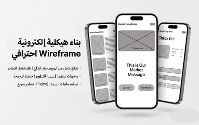 رسم Wireframe لصفحة أو تطبيق