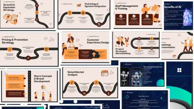 تصميم عرض تقديمي (Presentation) احترافي لـ 10 شرائح.