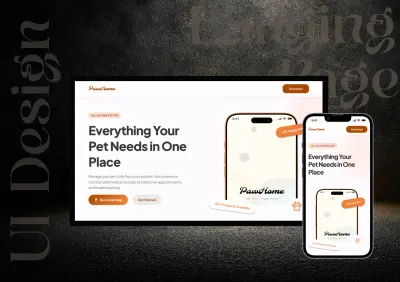 تصميم Landing Page احترافية ومتجاوبة UI/UX باستخدام Figma