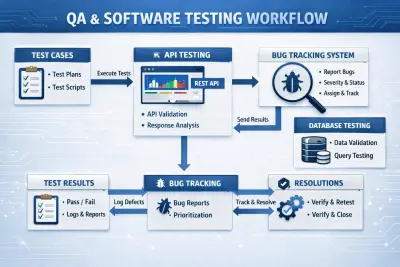 اختبار جودة البرمجيات QA شامل للمواقع والتطبيقات