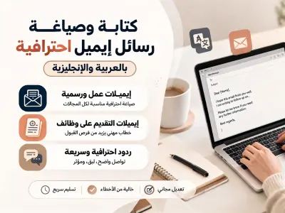 كتابة وصياغة رسائل إيميل احترافية باللغة العربية والإنجليزية