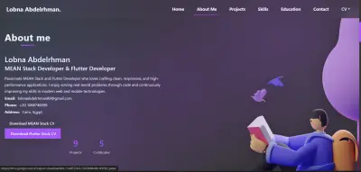 إنشاء موقع Portfolio احترافي Full-Stack مع Dashboard لإدارة المشاريع والمهارات