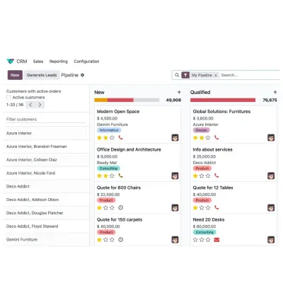 Data Entry & CRM Management (Odoo)