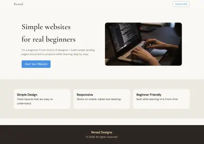 سأقوم بتصميم وتطوير  Landing Page احترافية وبسيطة باستخدام HTML و CSS فقط، مع التركيز على تجربة مستخدم سهلة وتصميم عصري وجذاب.