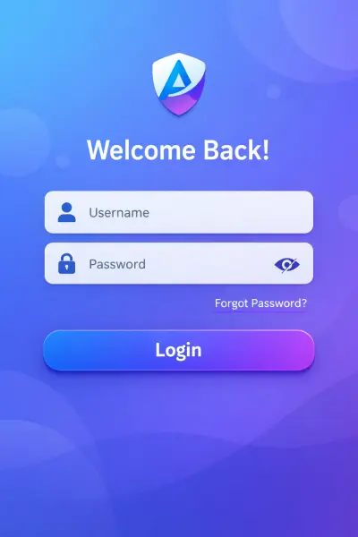 Login Screen (تصميم شاشة تسجيل دخول )