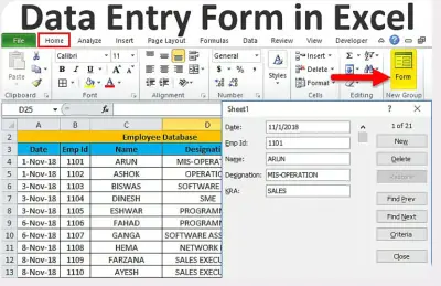 إدخال بيانات بأستخدام اكسيل | Data Entry using Excel
