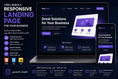 هل تحتاج إلى صفحة هبوط احترافية لعرض منتجك أو خدمتك؟