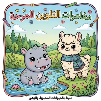 كتاب رسومات حيوانات لطيفة وجذابة للاطفال من عمر 3 ال 6