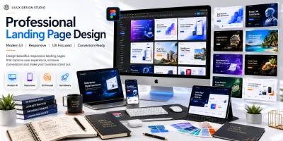 سأصمم Landing Page احترافية وعصرية لمنتجك أو شركتك