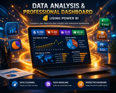تحليل البيانات وإنشاء تقارير تفاعلية Power BI باحترافية