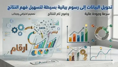تحويل البيانات إلى رسوم بيانية بسيطة لتسهيل فهم النتائج
