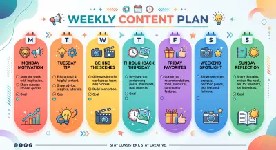 خطة محتوى اسبوعية Weekly content plan