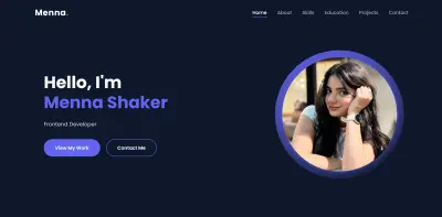 تصميم موقع بورتفوليو احترافي باستخدام HTML و CSS و JavaScript