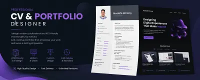 تصميم Portfolio او CV احترافي وعصري