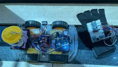 تطوير سيارة روبوتية بالتحكم بالإيماءات باستخدام Arduino