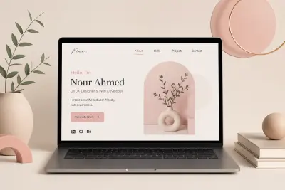 تصميم وتنفيذ بورتفوليو شخصي احترافي (Landing Page) متجاوب لجميع الأجهزة