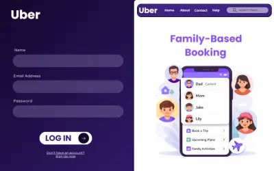 التصميم فكرة نظام تبديل الحسابات العائلية (Account-Based Profile Switching)