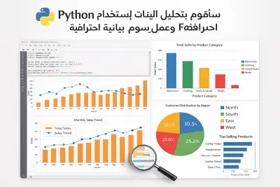 سأقوم بتحليل البيانات باستخدام Python و Pandas وعمل رسوم بيانية احترافية