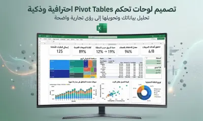 تصميم لوحات تحكم تفاعلية (Dashboards) وتقارير Pivot Tables في Excel